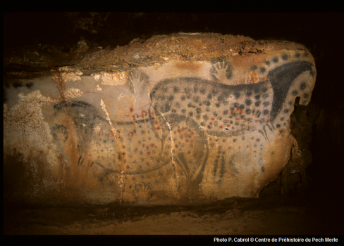 Chevaux ponctués - grotte du Pech Merle