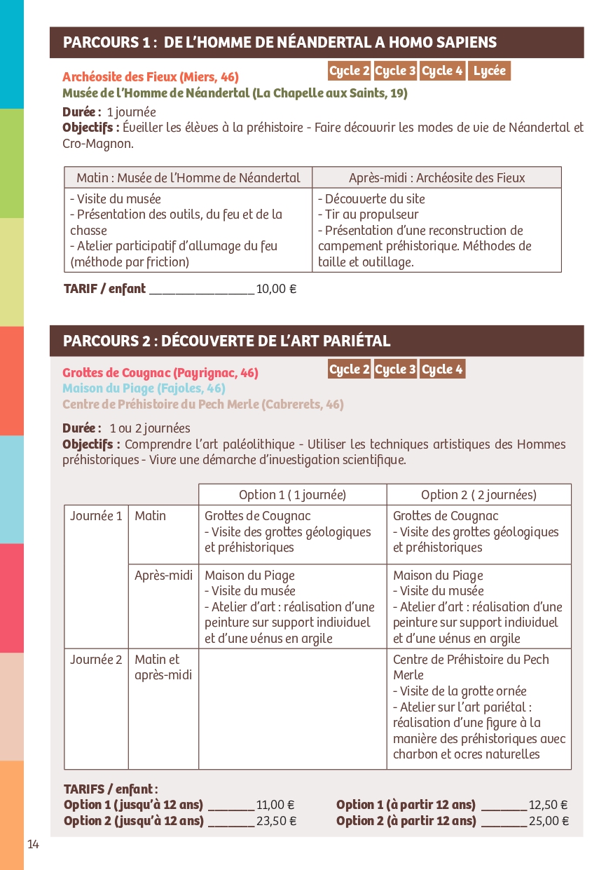 Page 14-  parcours pédagogique 2020
