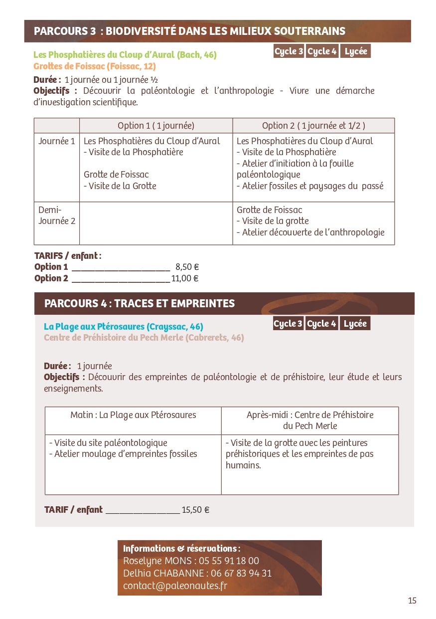 Page 15-  parcours pédagogique 2020